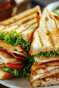 CLUB SANDWICH/FRIES Three Slices of Toasted Bread, Layered with Cooked Poultry (Turkey or Chicken), Crisp Bacon, Lettuce, Tomato, Fresh Lettuce (Iceberg or Romaine), Salt, Freshly Ground Black Pepper, Ripe Tomato Slices, And Mayonnaise