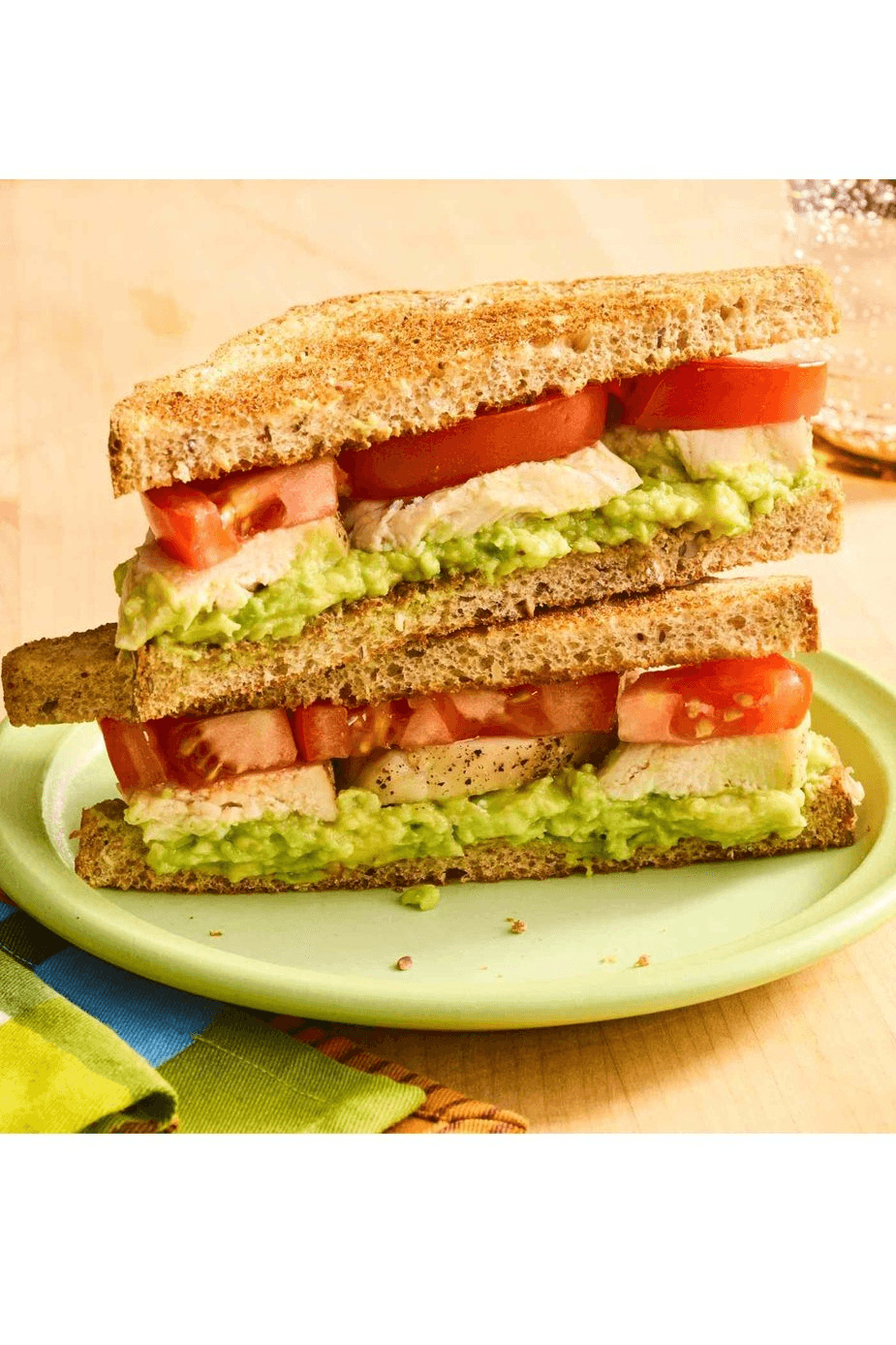 CHICKEN SANDWICH Cooked Chicken, Mayonnaise, Lettuce, And Bread, Sliced Tomatoes, Pickles, Onions, Dijon Mustard, And Cheese, Celery, Lemon Juice